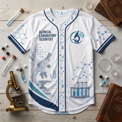 Personalized Clinical Laboratory Scientist Answer Finder Baseball Jersey - mockup 3