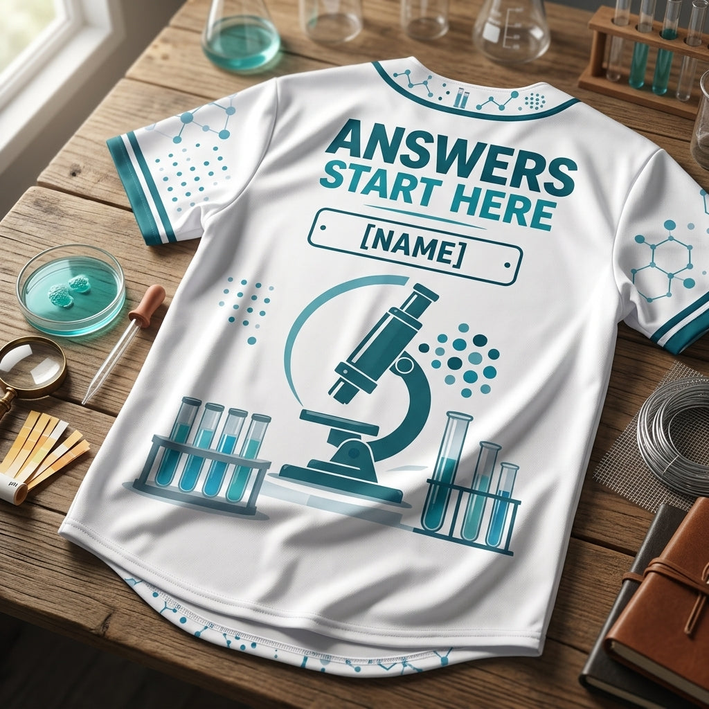 Personalized Clinical Laboratory Scientist Answer Finder Baseball Jersey - mockup 4