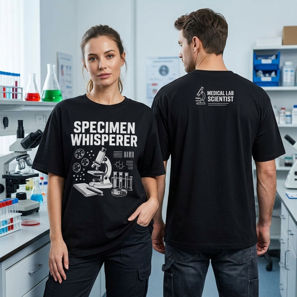 Specimen Whisperer Medical Lab Scientist T-shirt Sweatshirt Hoodie - Laboratory Gift - mockup 1