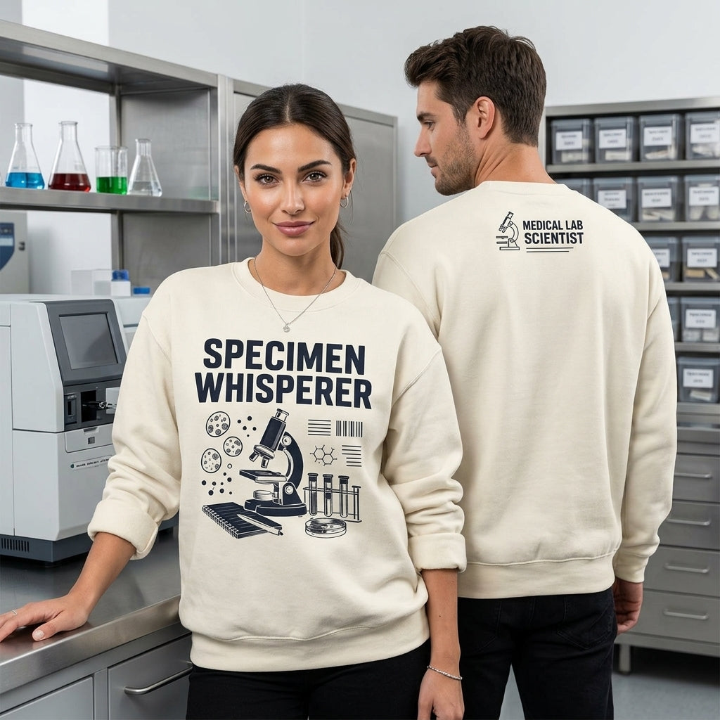 Specimen Whisperer Medical Lab Scientist T-shirt Sweatshirt Hoodie - Laboratory Gift - mockup 2