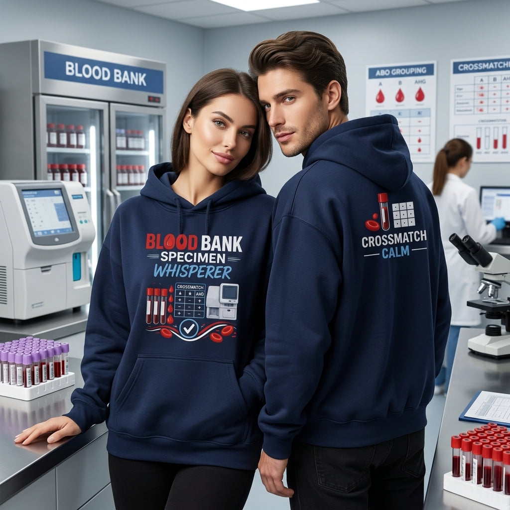Blood Bank Specimen Whisperer T-shirt Sweatshirt Hoodie – Medical Lab Professional Gift - mockup 3
