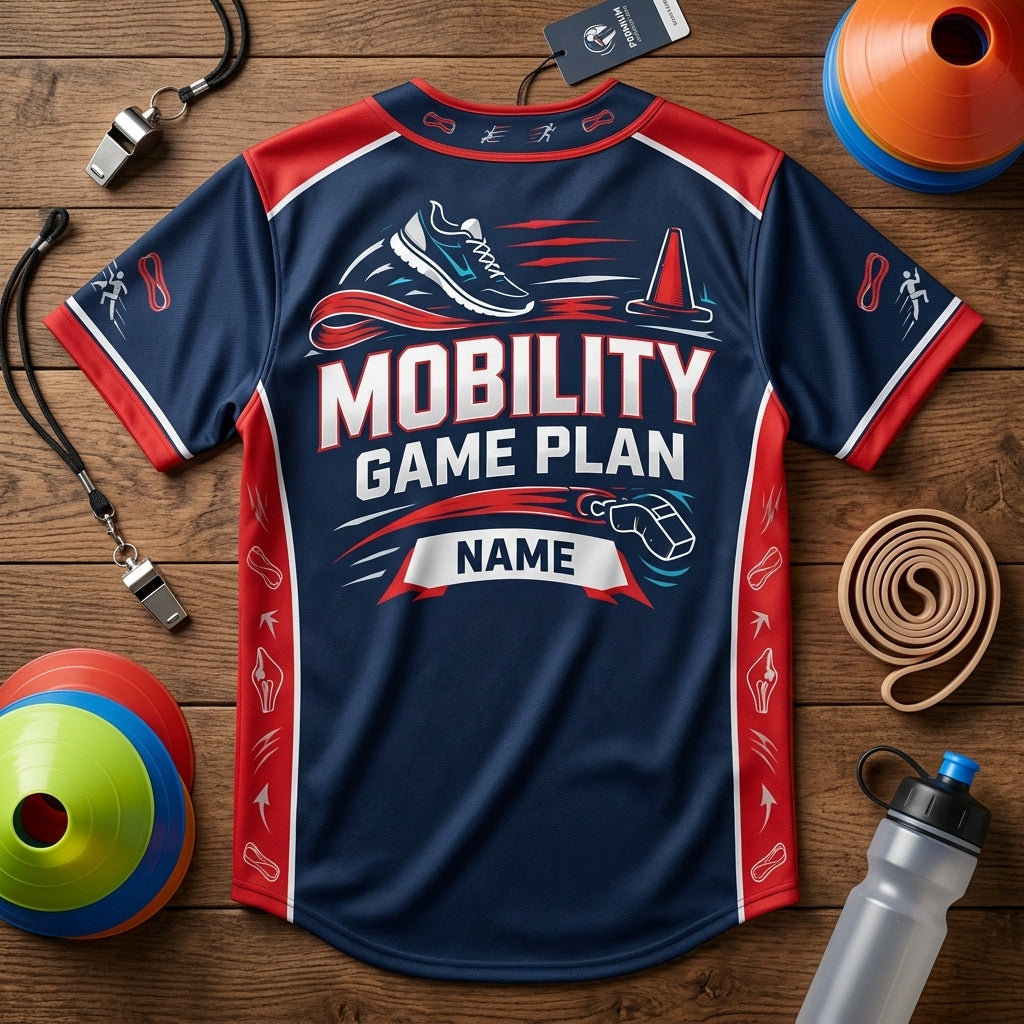 Custom Sports Physical Therapist Baseball Jersey – Mobility Game Plan Professional Apparel - mockup 4
