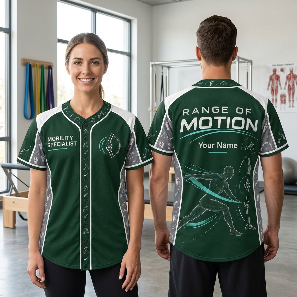 Personalized Mobility Specialist Physical Therapist Baseball Jersey – Professional Athletic Apparel - mockup 2
