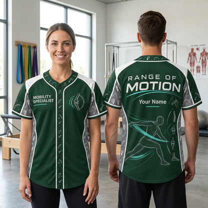 Personalized Mobility Specialist Physical Therapist Baseball Jersey – Professional Athletic Apparel - mockup 2