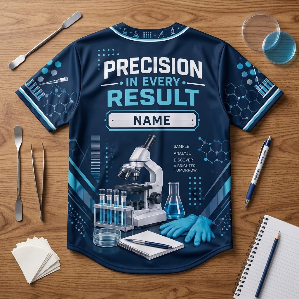 Personalized Medical Lab Scientist Baseball Jersey - Custom Lab Technician Sporty Uniform - mockup 4