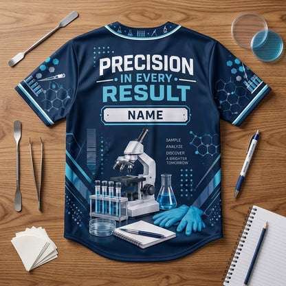 Personalized Medical Lab Scientist Baseball Jersey - Custom Lab Technician Sporty Uniform - mockup 4