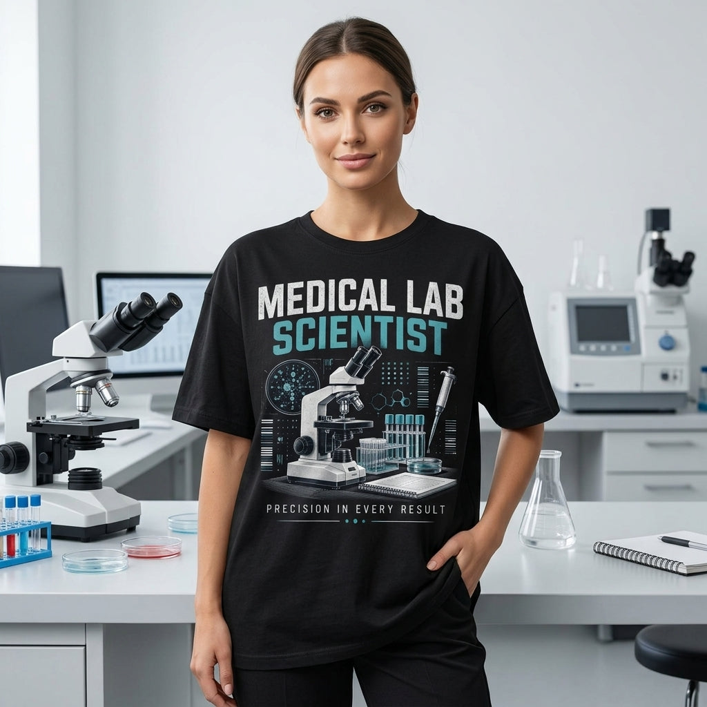 Personalized Medical Lab Scientist T-shirt Sweatshirt Hoodie – Lab Tech Gift - mockup 1