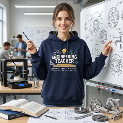 Engineering Teacher Design Challenge T-shirt Sweatshirt Hoodie – STEM Educator Gift - mockup 3