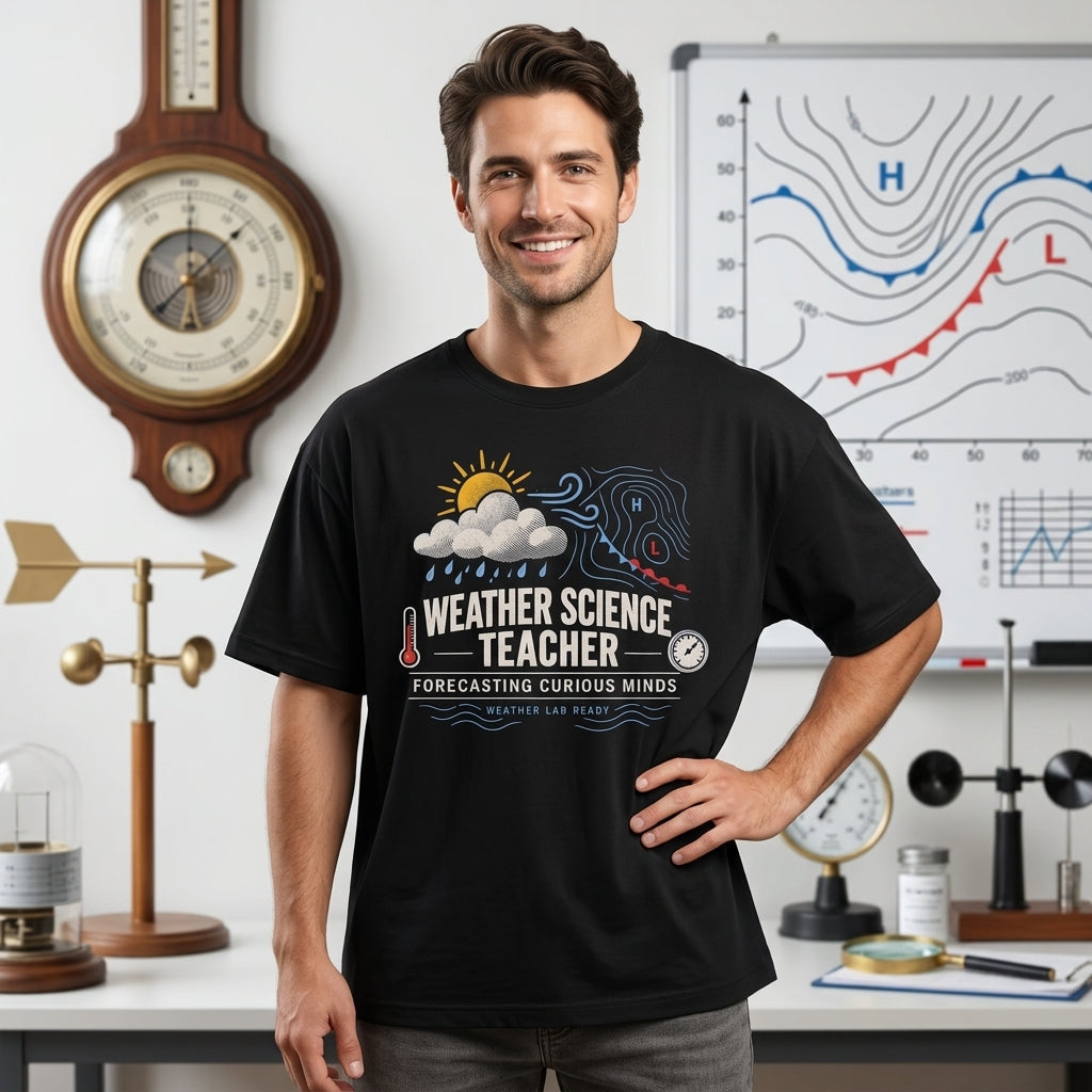 Weather Science Teacher Meteorology Lab T-shirt Sweatshirt Hoodie - Science Educator Gift - mockup 1