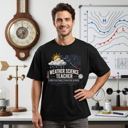 Weather Science Teacher Meteorology Lab T-shirt Sweatshirt Hoodie - Science Educator Gift - mockup 1