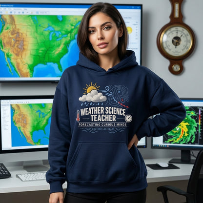 Weather Science Teacher Meteorology Lab T-shirt Sweatshirt Hoodie - Science Educator Gift - mockup 3