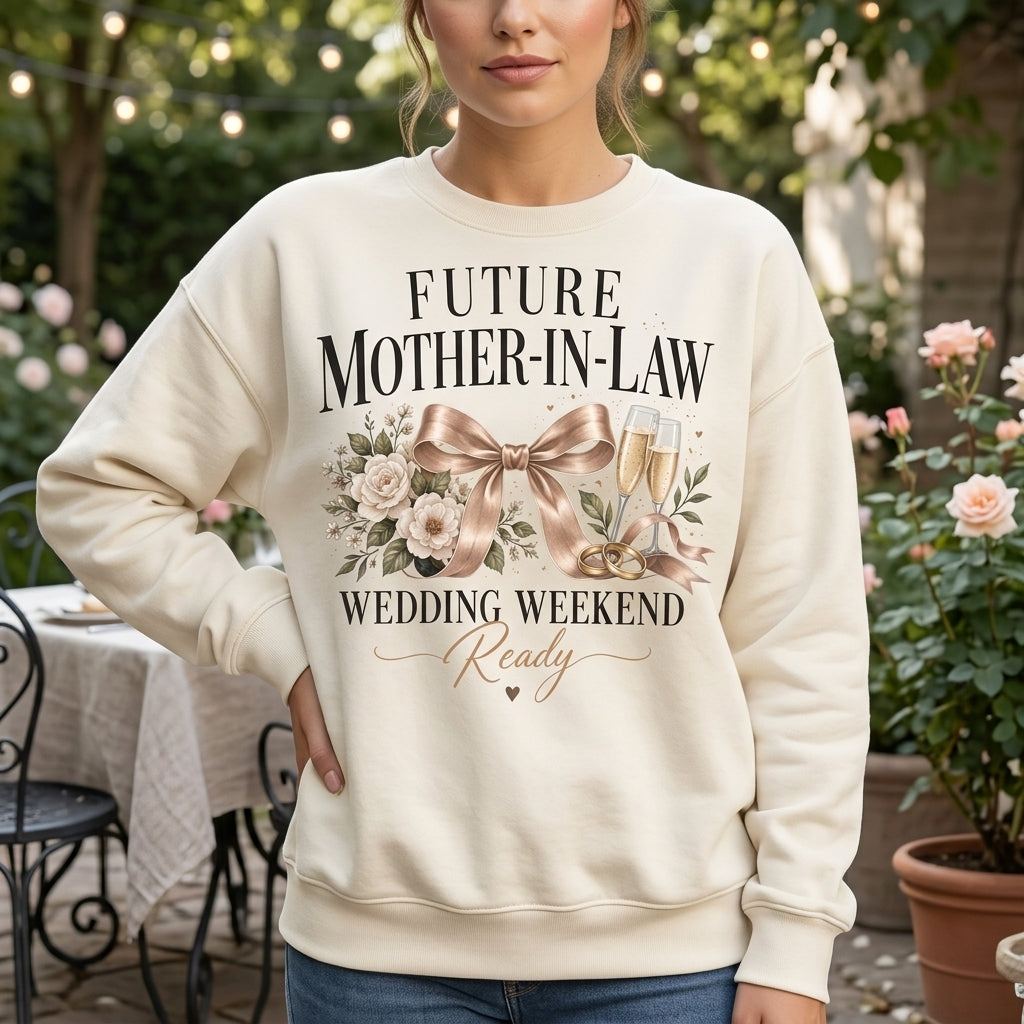 Future Mother-In-Law Wedding Weekend Ready T-shirt Sweatshirt Hoodie - Bridal Party Gift - mockup 2