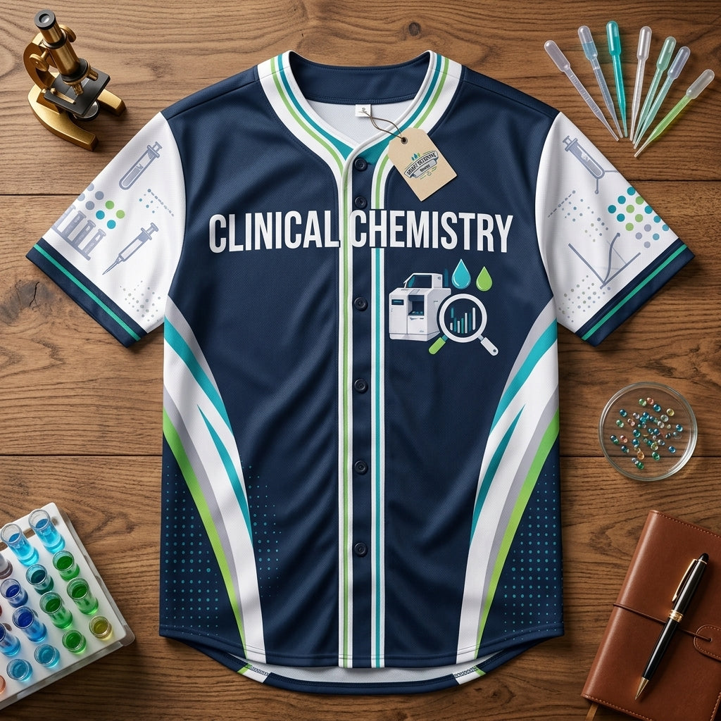Custom Clinical Chemistry Result Detective Baseball Jersey – Lab Tech Gift - mockup 3