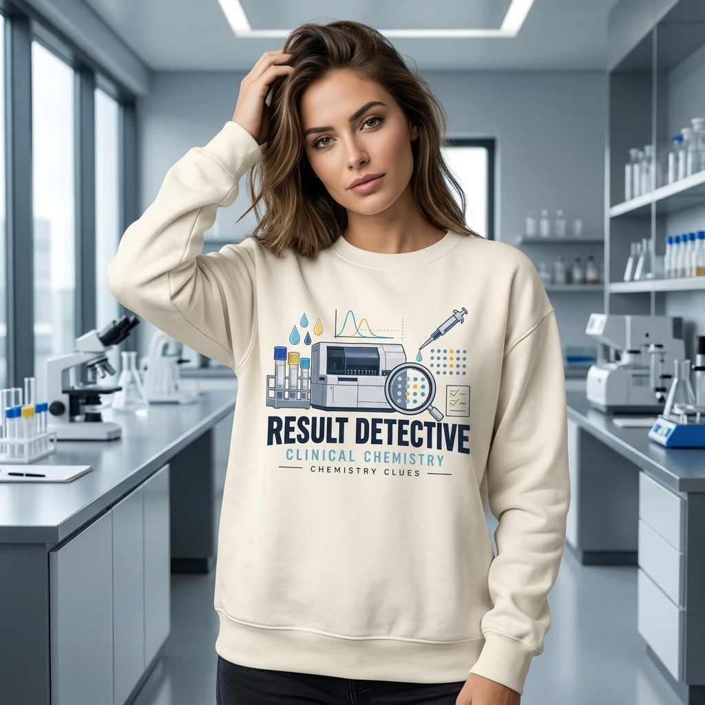 Clinical Chemistry Result Detective T-shirt Sweatshirt Hoodie - Lab Scientist Apparel - mockup 2