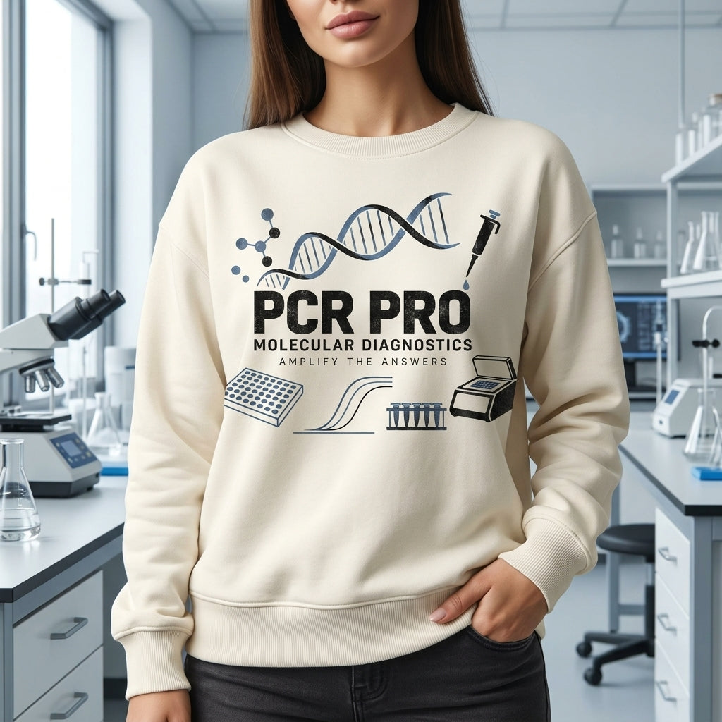 PCR Pro Molecular Diagnostics T-shirt Sweatshirt Hoodie – Gift for Lab Professionals - mockup 2