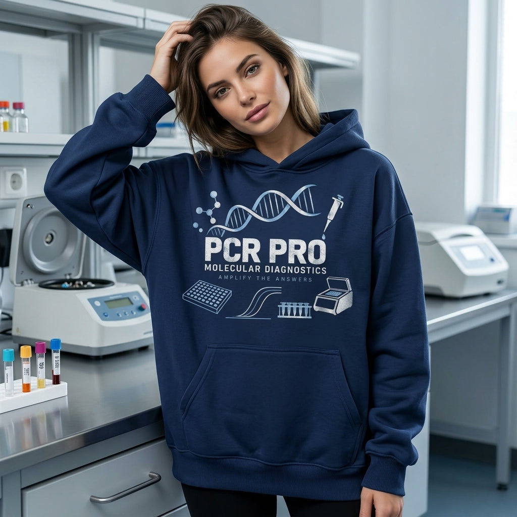 PCR Pro Molecular Diagnostics T-shirt Sweatshirt Hoodie – Gift for Lab Professionals - mockup 3