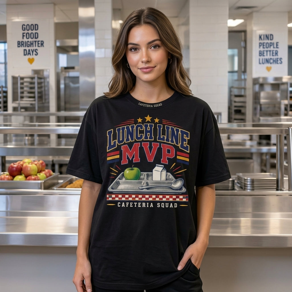 Lunch Line MVP Cafeteria Squad T-shirt Sweatshirt Hoodie - School Lunch Staff Gift - mockup 1