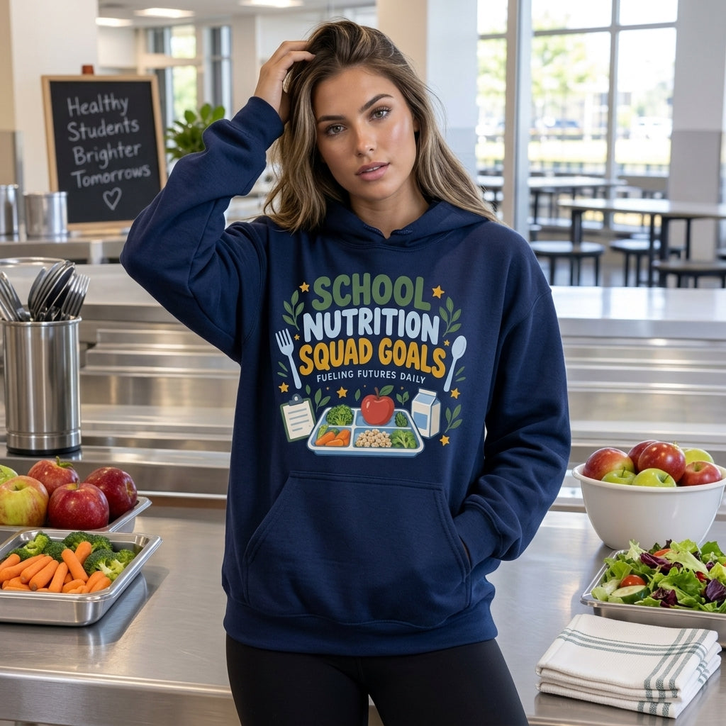 School Nutrition Squad Goals T-shirt Sweatshirt Hoodie – Cafeteria Staff Gift - mockup 3