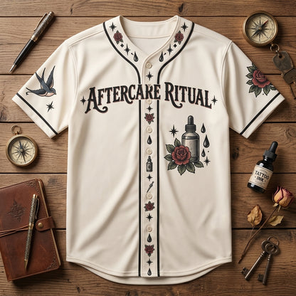 Tattoo Artist Aftercare Ritual Custom Baseball Jersey - Personalized Ink Gift - mockup 3