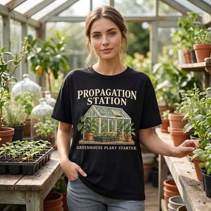 Propagation Station Greenhouse Plant Starter T-shirt Sweatshirt Hoodie – Gift for Plant Lovers - mockup 1