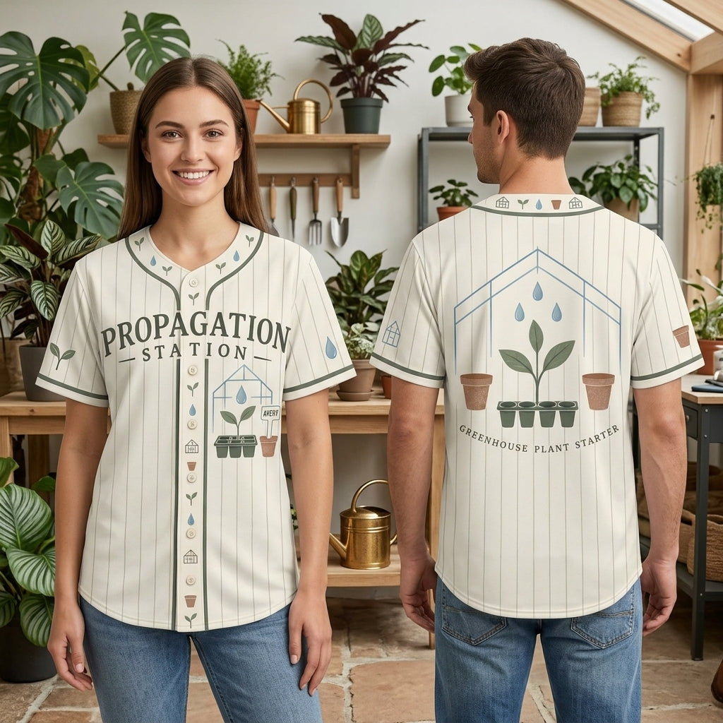 Personalized Propagation Station Greenhouse Plant Starter Baseball Jersey – Gardener Gift - mockup 1