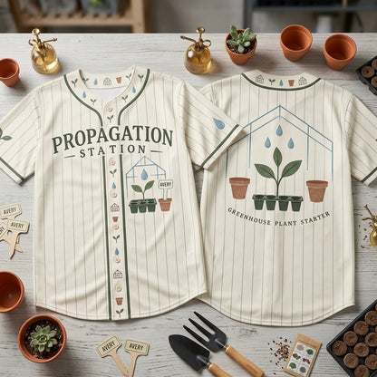 Personalized Propagation Station Greenhouse Plant Starter Baseball Jersey – Gardener Gift - mockup 2