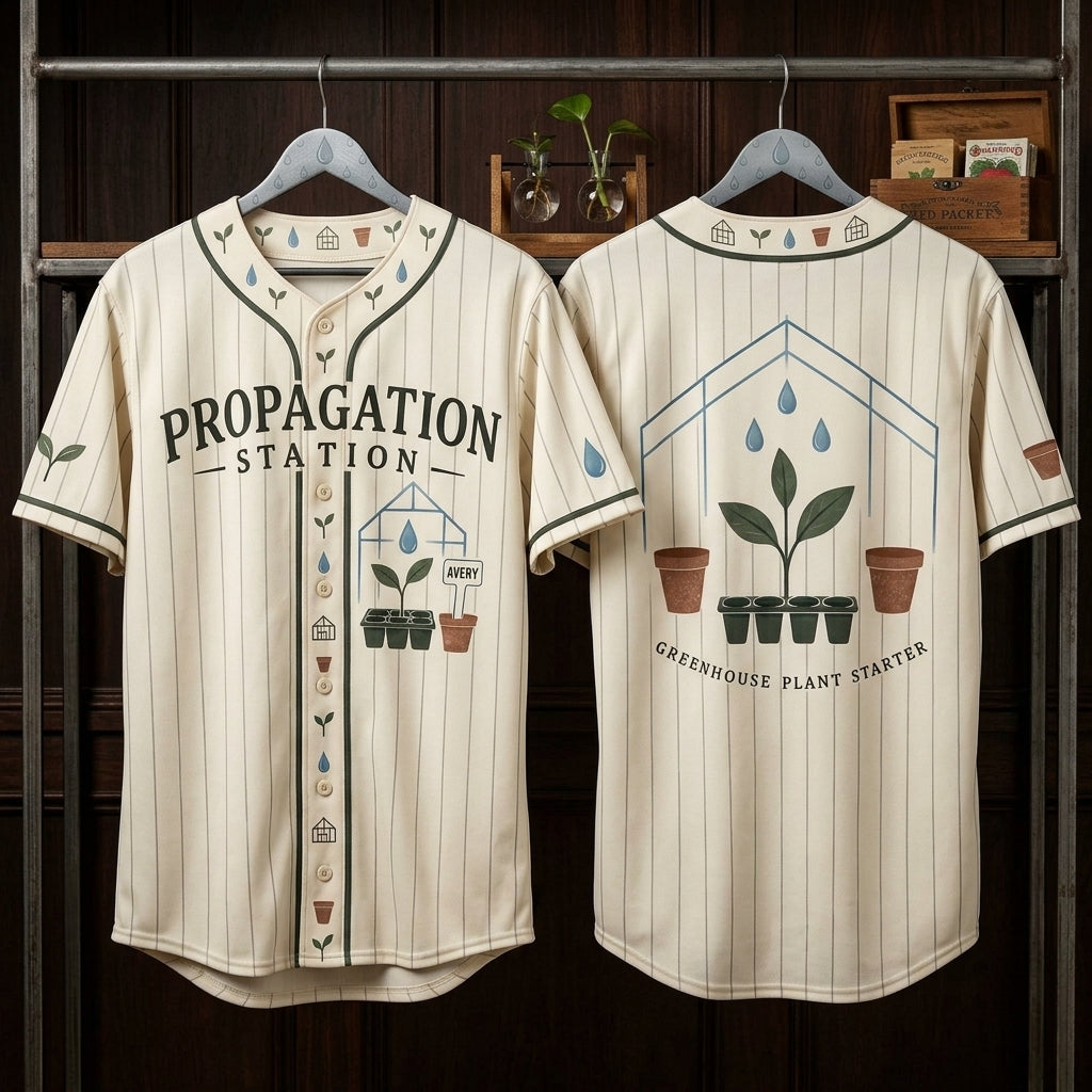 Personalized Propagation Station Greenhouse Plant Starter Baseball Jersey – Gardener Gift - mockup 3