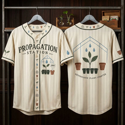 Personalized Propagation Station Greenhouse Plant Starter Baseball Jersey – Gardener Gift - mockup 3