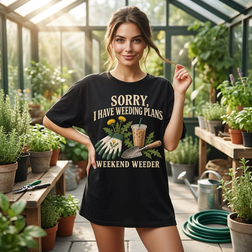 Weekend Weeder Gardener Sorry I Have Weeding Plans T-shirt Sweatshirt Hoodie - mockup 1