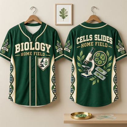 Personalized Biology Teacher Home Field Baseball Jersey - Science Educator Gift - mockup 3