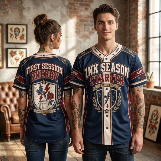 Personalized Ink Season Starter Tattoo Artist Baseball Jersey – Custom Name Gift - mockup 1