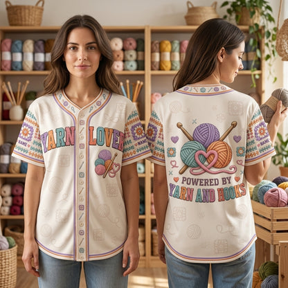 Personalized Yarn Lover Crochet Baseball Jersey - Custom Crafting Gift for Women - mockup 1