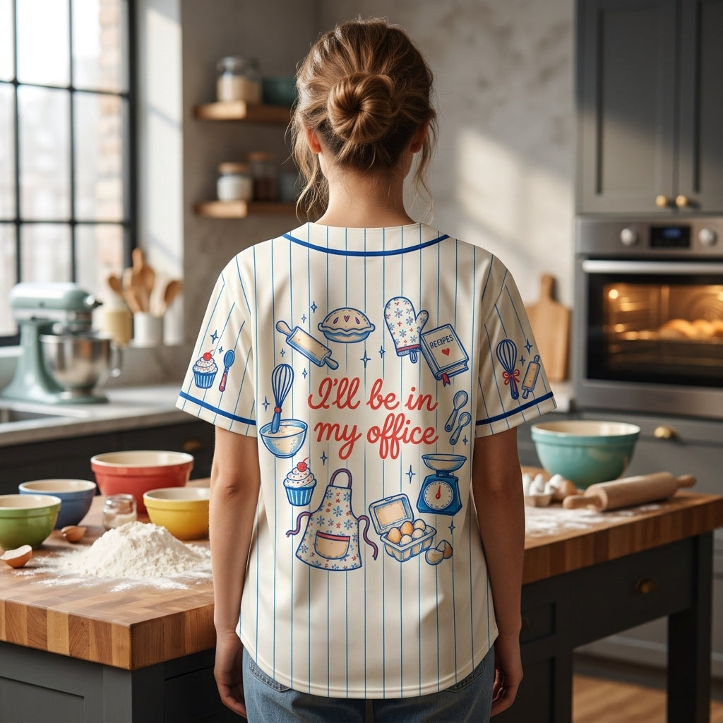 Custom Baking Club Baseball Jersey - Personalized Baker Gift for Women - mockup 3