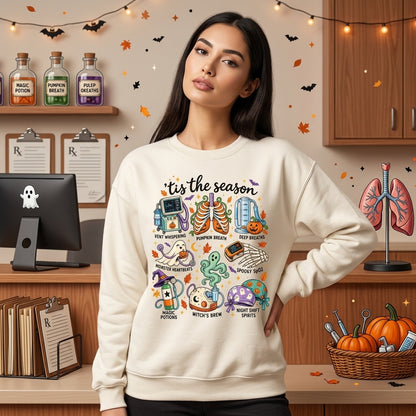 'Tis The Season Respiratory Therapist Halloween T-shirt Sweatshirt Hoodie – RT Gift - mockup 2