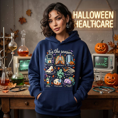 'Tis The Season Respiratory Therapist Halloween T-shirt Sweatshirt Hoodie – RT Gift - mockup 3