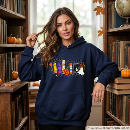 Spooky School Supplies Halloween Teacher T-shirt Sweatshirt Hoodie – Cute Classroom Gift - mockup 3