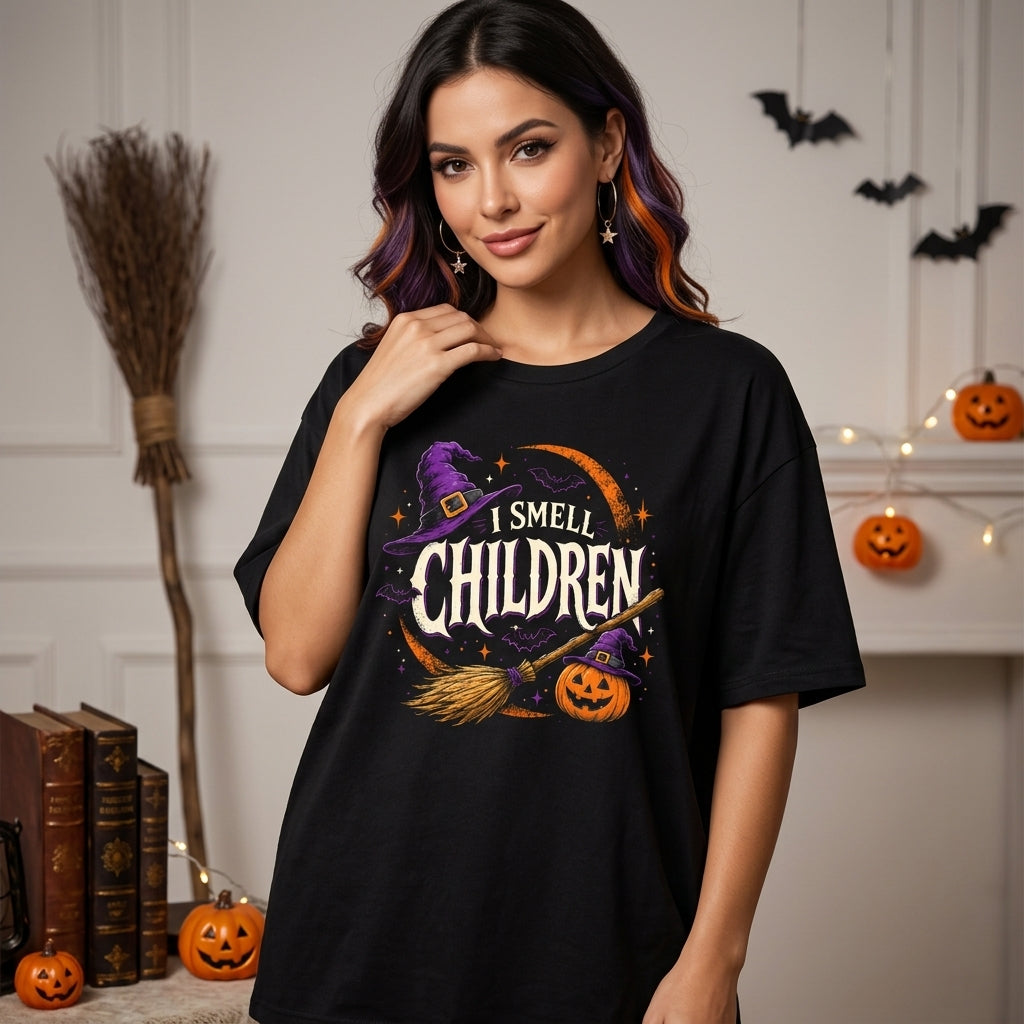 I Smell Children Teacher Halloween T-shirt Sweatshirt Hoodie - Spooky Season Apparel - mockup 1