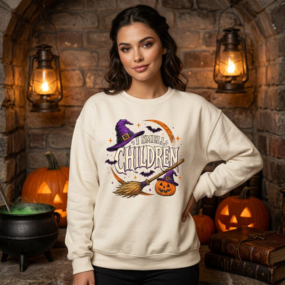 I Smell Children Teacher Halloween T-shirt Sweatshirt Hoodie - Spooky Season Apparel - mockup 2