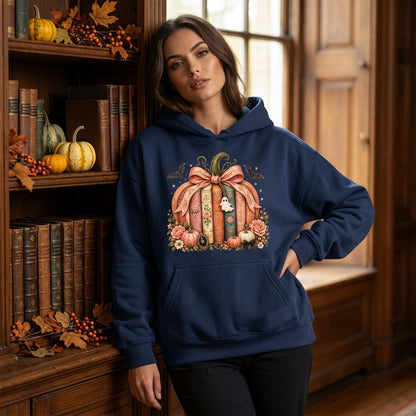 Book Pumpkin Sweatshirt Fall Bookish T-Shirt Hoodie for Librarians & Teachers - mockup 3