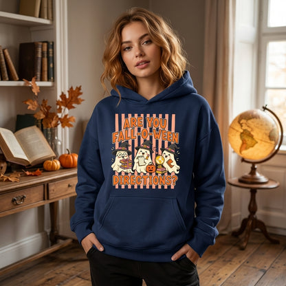 Are You Fall-O-Ween Directions Ghost Teacher T-shirt Sweatshirt Hoodie – Funny Halloween Shirt - mockup 3
