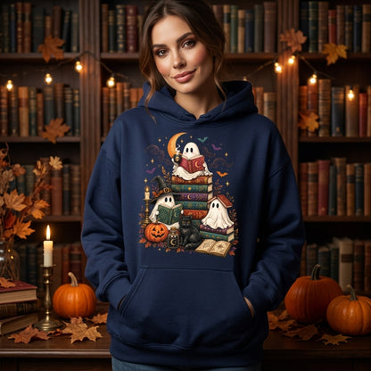 Spooky Bookish Halloween Tee - Fantasy Romance Books T-shirt Sweatshirt Hoodie - mockup 3