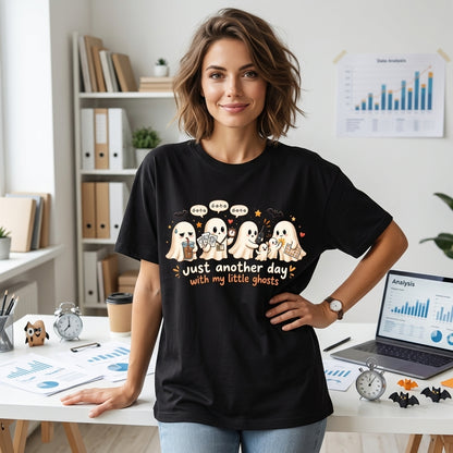 Just Another Day With My Little Ghosts Para Squad T-shirt Sweatshirt Hoodie – Cute SPED Gift - mockup 1