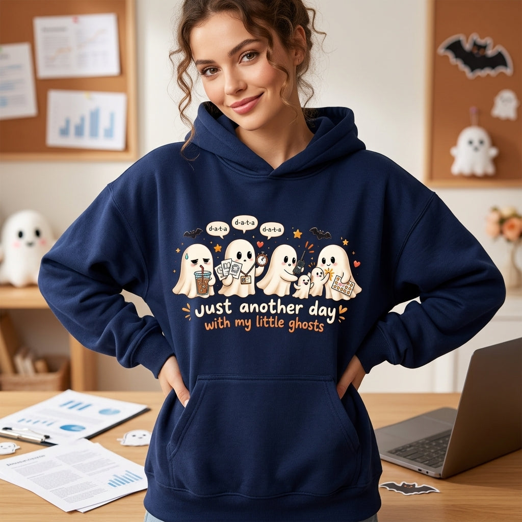 Just Another Day With My Little Ghosts Para Squad T-shirt Sweatshirt Hoodie – Cute SPED Gift - mockup 3