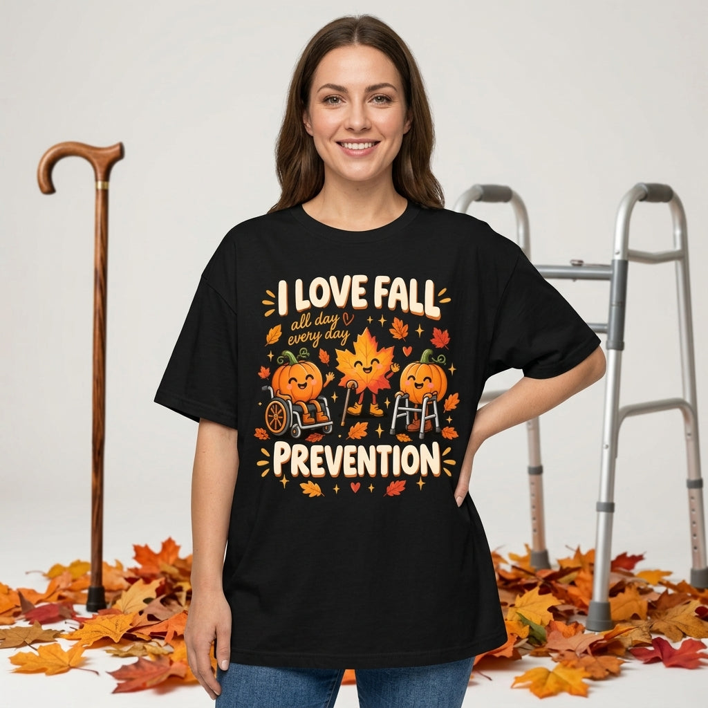 I Love Fall Prevention Shirt – Funny Nurse & Physical Therapist T-shirt Sweatshirt Hoodie - mockup 1