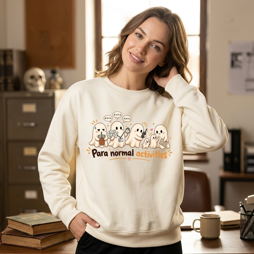 Para Normal Activities SPED Teacher T-shirt Sweatshirt Hoodie – Funny Ghost Data Design - mockup 2