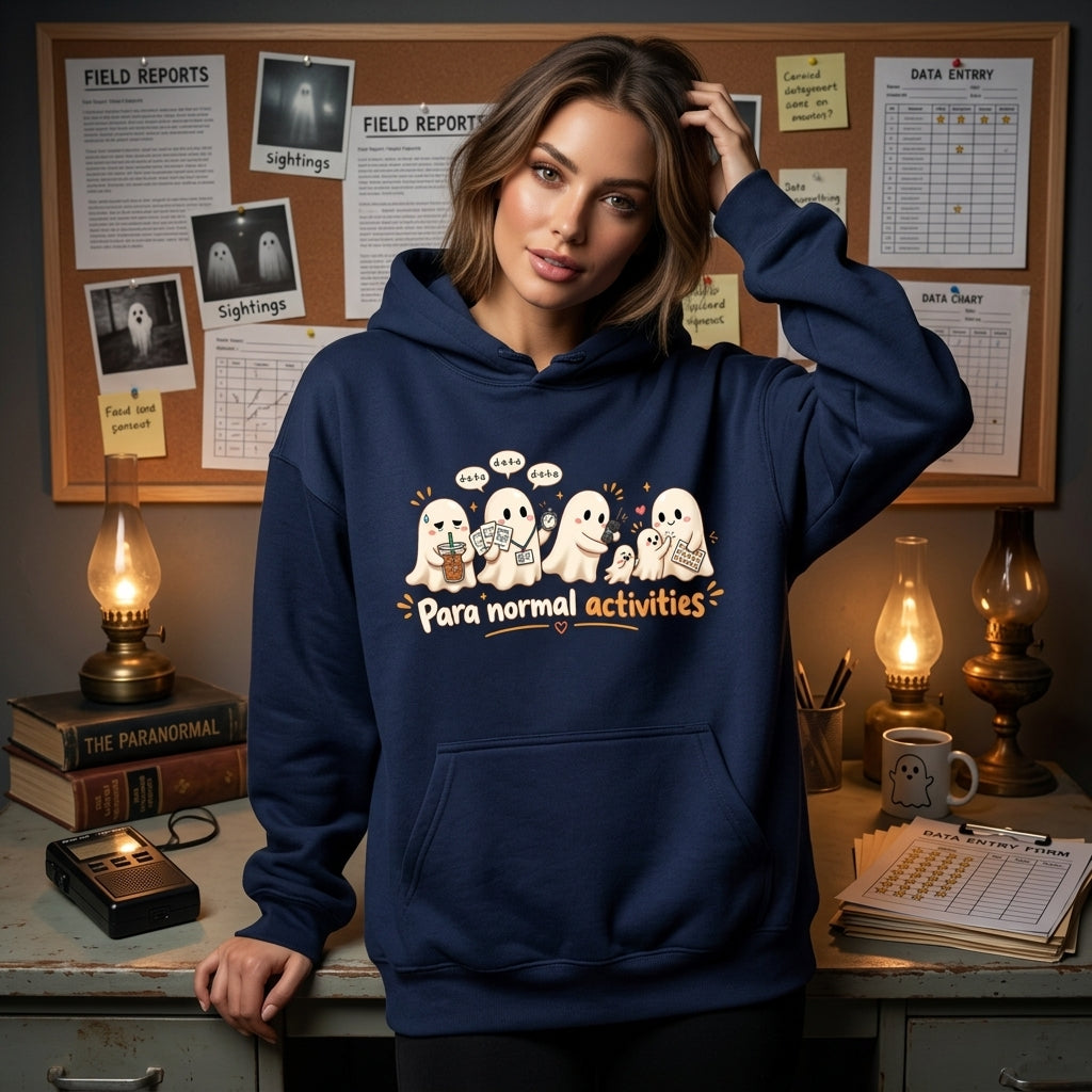 Para Normal Activities SPED Teacher T-shirt Sweatshirt Hoodie – Funny Ghost Data Design - mockup 3
