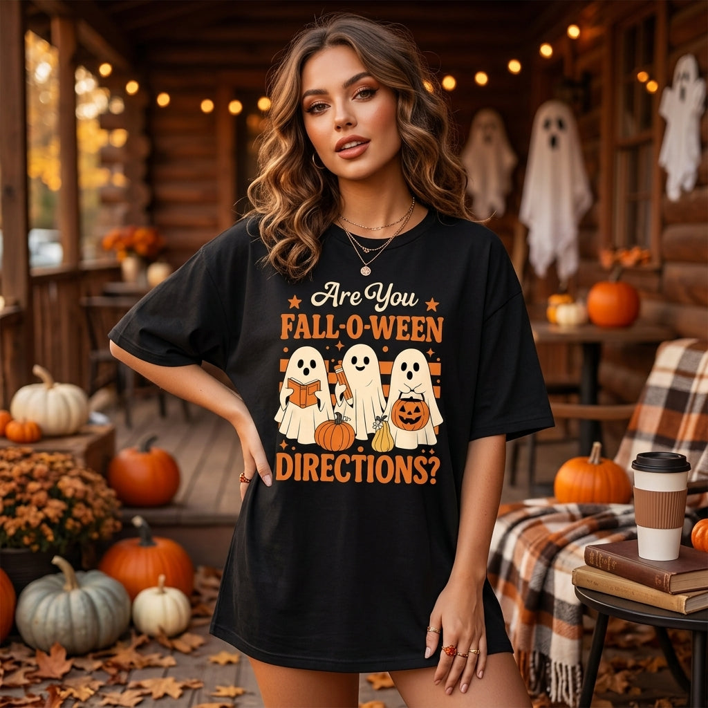 Are You Fall O Ween Directions T-shirt Sweatshirt Hoodie – Ghost Teacher Halloween Gift - mockup 1