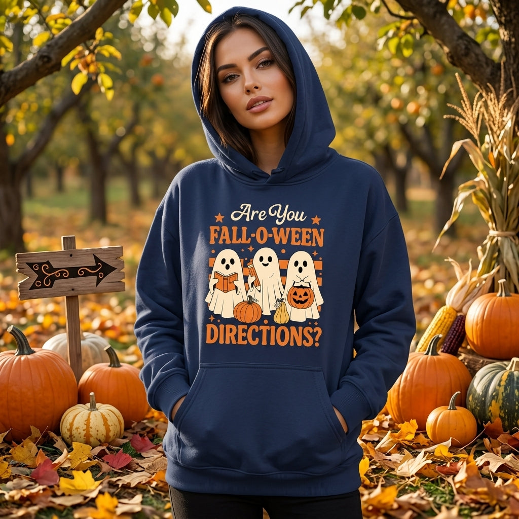 Are You Fall O Ween Directions T-shirt Sweatshirt Hoodie – Ghost Teacher Halloween Gift - mockup 3