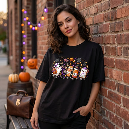 Cute Halloween Nurse Squad T-shirt Sweatshirt Hoodie - Spooky Nursing Gift for Healthcare Workers - mockup 1
