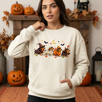 Cute Halloween Dachshund Costumes T-shirt Sweatshirt Hoodie – Dog Lover Gift - mockup 2